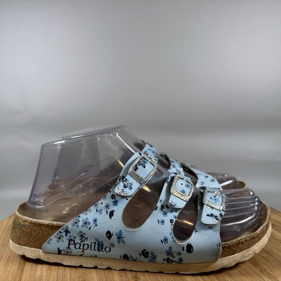 Birkenstock Papillio Florida Slide Sandals Womens Size 37 US 6 Blue - Picture 1 of 6